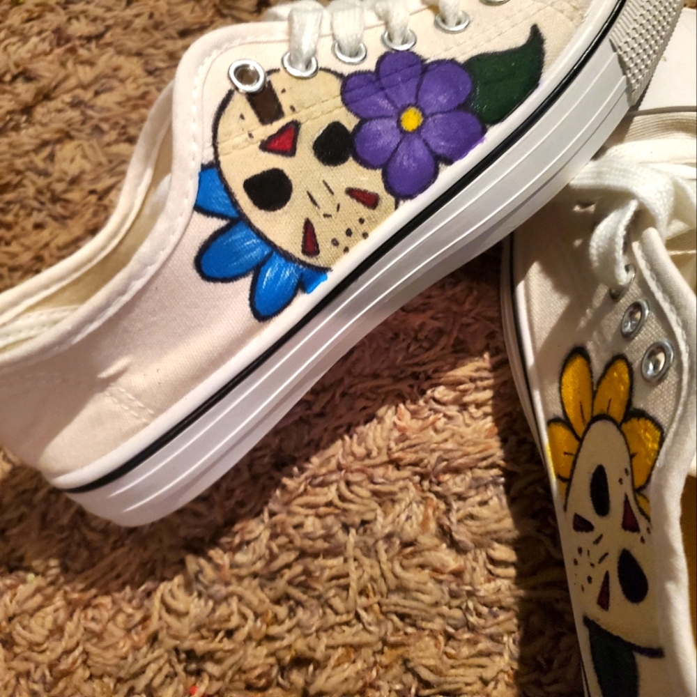Handpainted Jason Voorhees Shoes